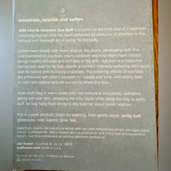 Red Flower Wild Cherry Blossom Rice Buff - Picture 2 of 3